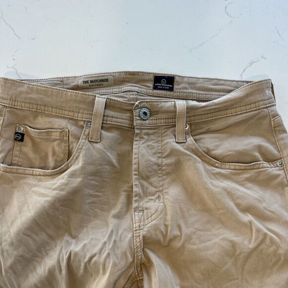Adriano Goldschmidt The Matchbox Slim Skinny Jeans Size 31 Tan Stretch Twill - Picture 3 of 16